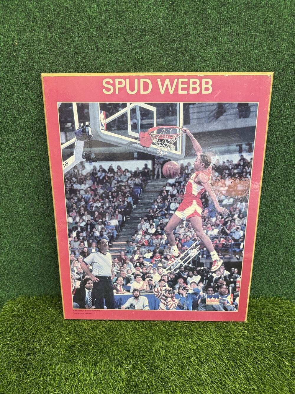 Spud Webb Atlanta Hawks 1986 Starline NBA Slam Dunk Poster Vintage Basketball